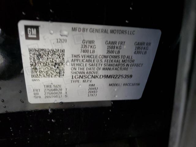 2021 CHEVROLET TAHOE C150 1GNSCNKD9MR225359