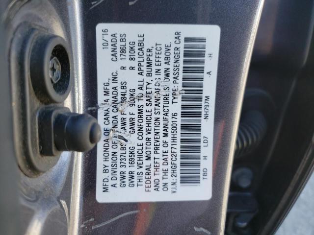 2017 HONDA CIVIC EX 2HGFC2F71HH500176
