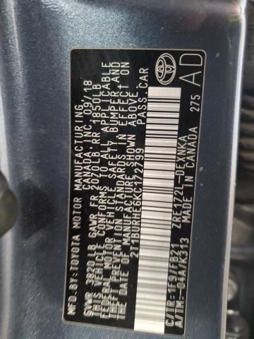 2019 TOYOTA COROLLA L - 2T1BURHE6KC172799