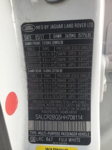 2017 LAND ROVER DISCOVERY SPORT HSE SALCR2BG5HH708114
