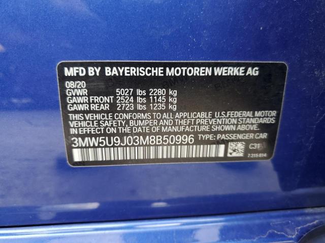 2021 BMW M340XI 3MW5U9J03M8B50996