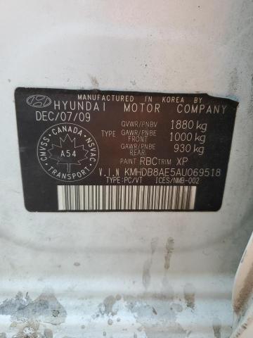 2010 HYUNDAI ELANTRA TO - KMHDB8AE5AU069518