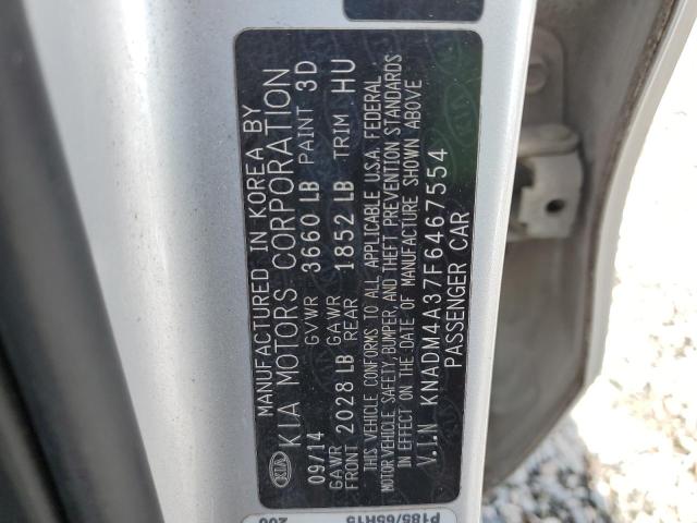 2015 KIA RIO LX KNADM4A37F6467554