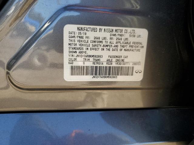 2019 INFINITI Q50 LUXE JN1EV7AR8KM592663