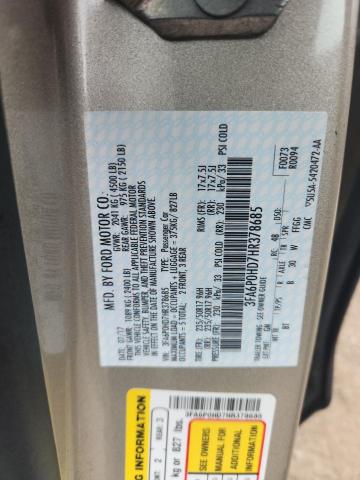 2017 FORD FUSION SE - 3FA6P0HD7HR378685