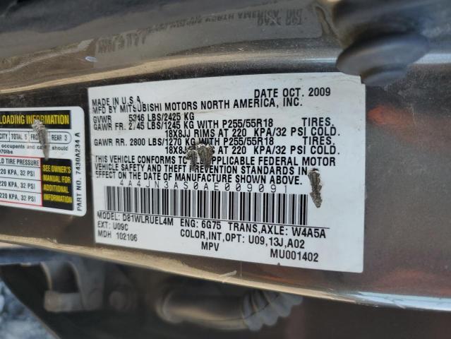 2010 MITSUBISHI ENDEAVOR S - 4A4JN3AS0AE009091