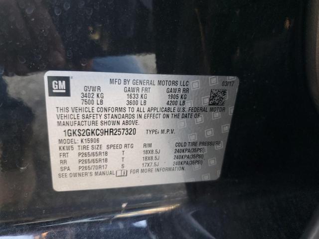 2017 GMC YUKON XL K 1GKS2GKC9HR257320