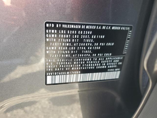 2020 VOLKSWAGEN TIGUAN S 3VV1B7AX6LM174869