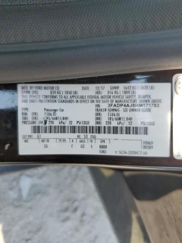 2017 FORD FIESTA S 3FADP4AJ8HM171783
