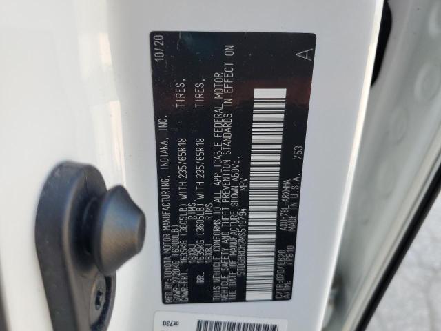 2021 TOYOTA HIGHLANDER HYBRID XLE 5TDGBRCH2MS519794