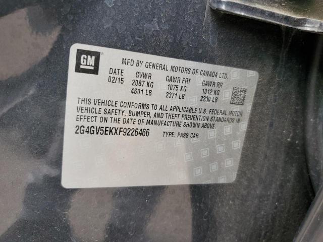 2015 BUICK REGAL 2G4GV5EKXF9226466