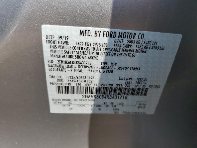 2019 FORD FLEX SEL 2FMHK6C84KBA31718