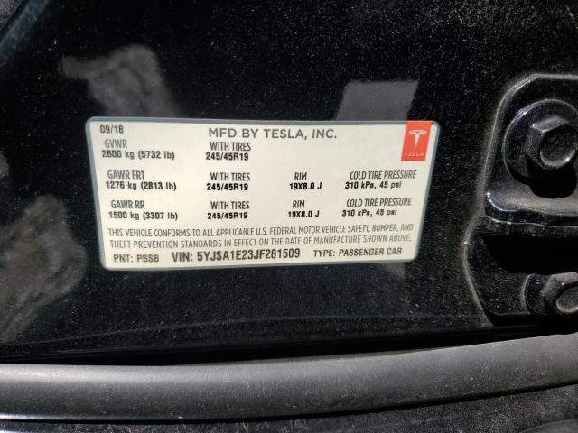 2018 TESLA MODEL S 5YJSA1E23JF281509