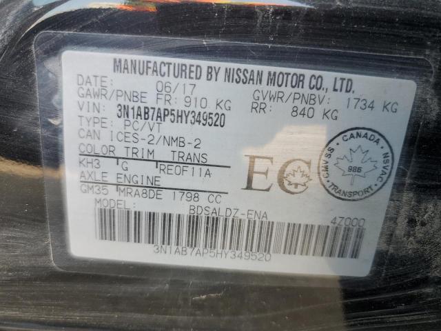 2017 NISSAN SENTRA S - 3N1AB7AP5HY349520