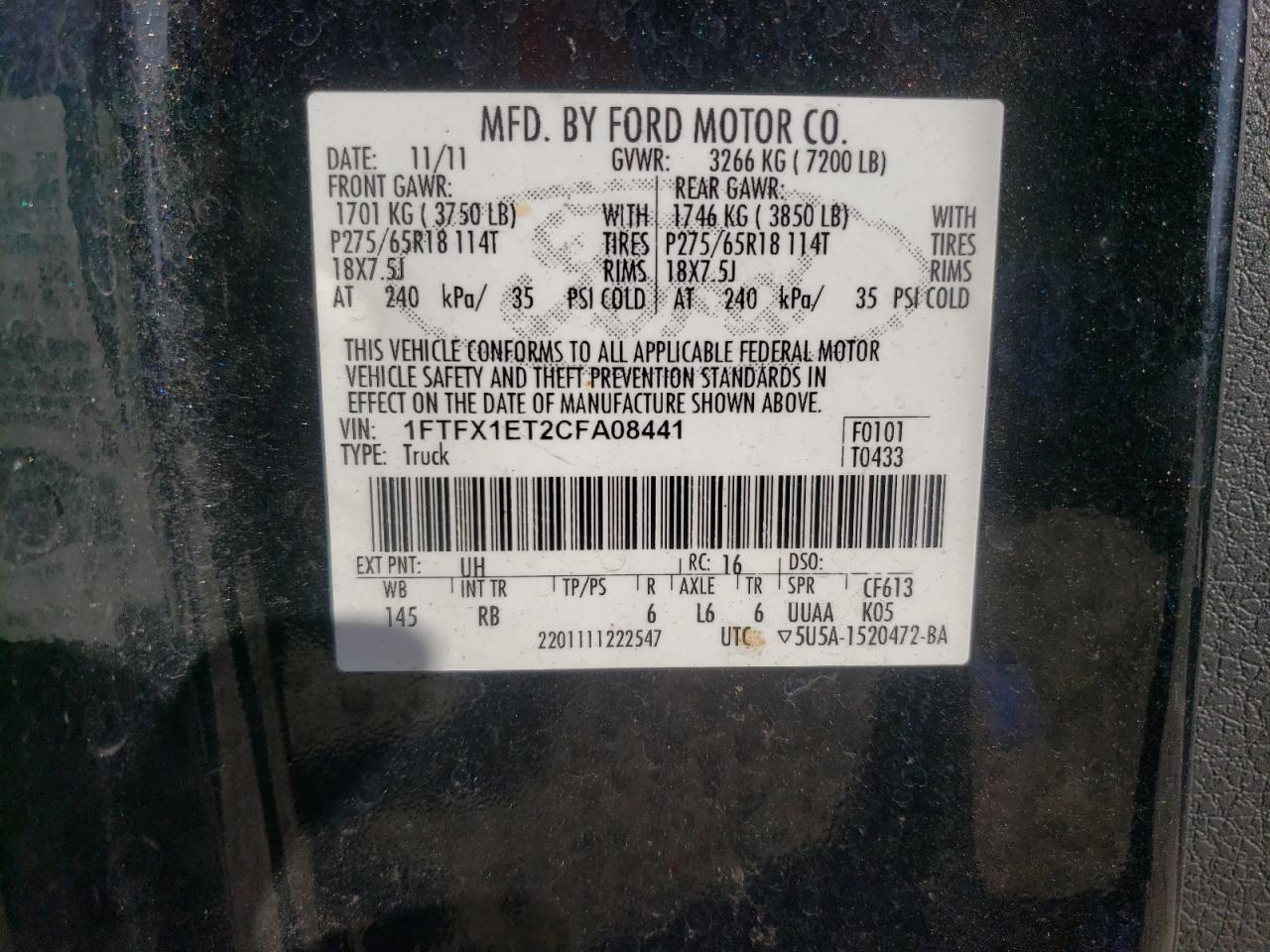 FORD F-150 SUPER CAB