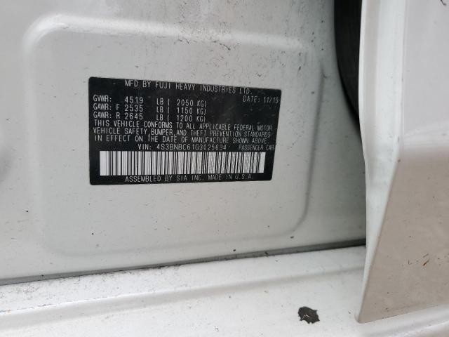 2016 SUBARU LEGACY 2.5 4S3BNBC61G3025634