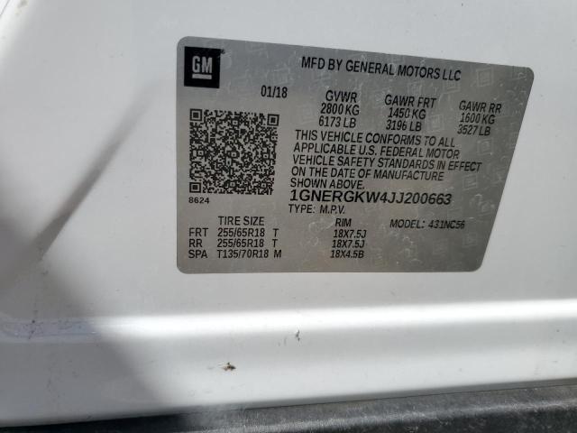 2018 CHEVROLET TRAVERSE L - 1GNERGKW4JJ200663
