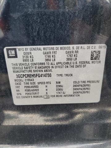 2015 CHEVROLET SILVERADO 3GCPCREH5FG414730