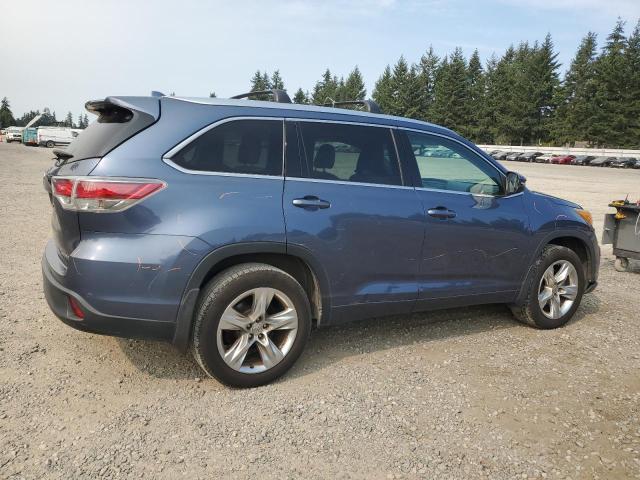 TOYOTA HIGHLANDER 2015 blue  gas 5TDDKRFH5FS194494 photo #4