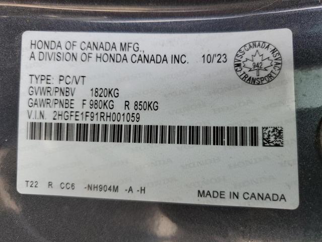 2024 HONDA CIVIC TOUR 2HGFE1F91RH001059