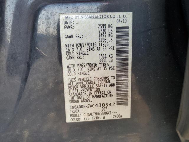 2010 NISSAN FRONTIER C - 1N6AD0ER7AC430542