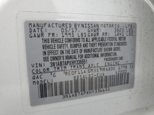 2017 NISSAN SENTRA S - 3N1AB7APXHY336651