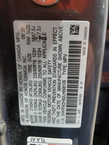 2020 HONDA CR-V EXL 2HKRW2H82LH668109