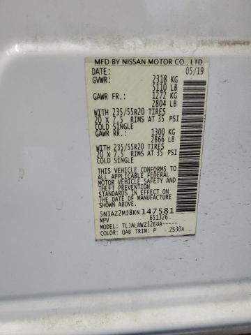 2019 NISSAN MURANO S 5N1AZ2MJ8KN147581