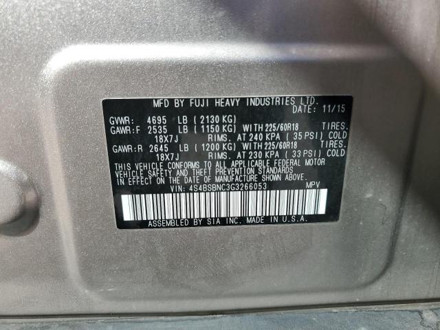 2016 SUBARU OUTBACK 2. 4S4BSBNC3G3266053