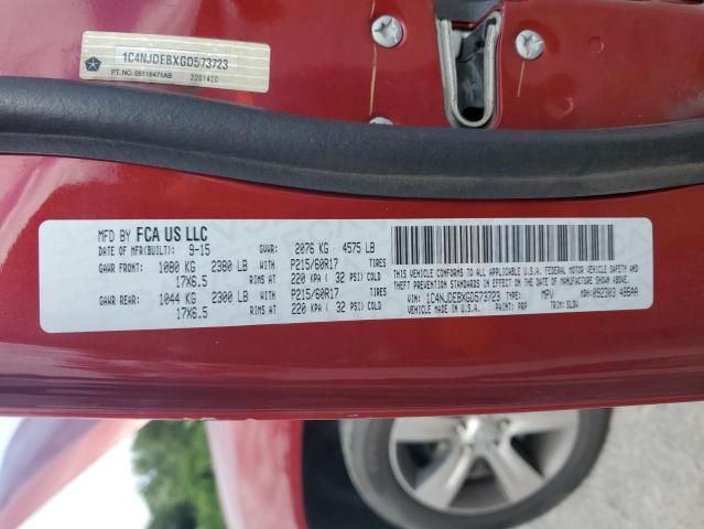 2016 JEEP COMPASS LA 1C4NJDEBXGD573723