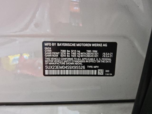 2025 BMW X7 XDRIVE4 - 5UX23EM04S9X95526