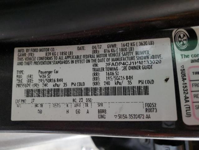 2017 FORD FIESTA TIT 3FADP4CJ1HM133020