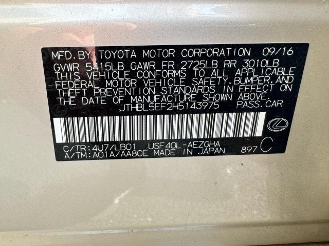 2017 LEXUS LS 460 JTHBL5EF2H5143975