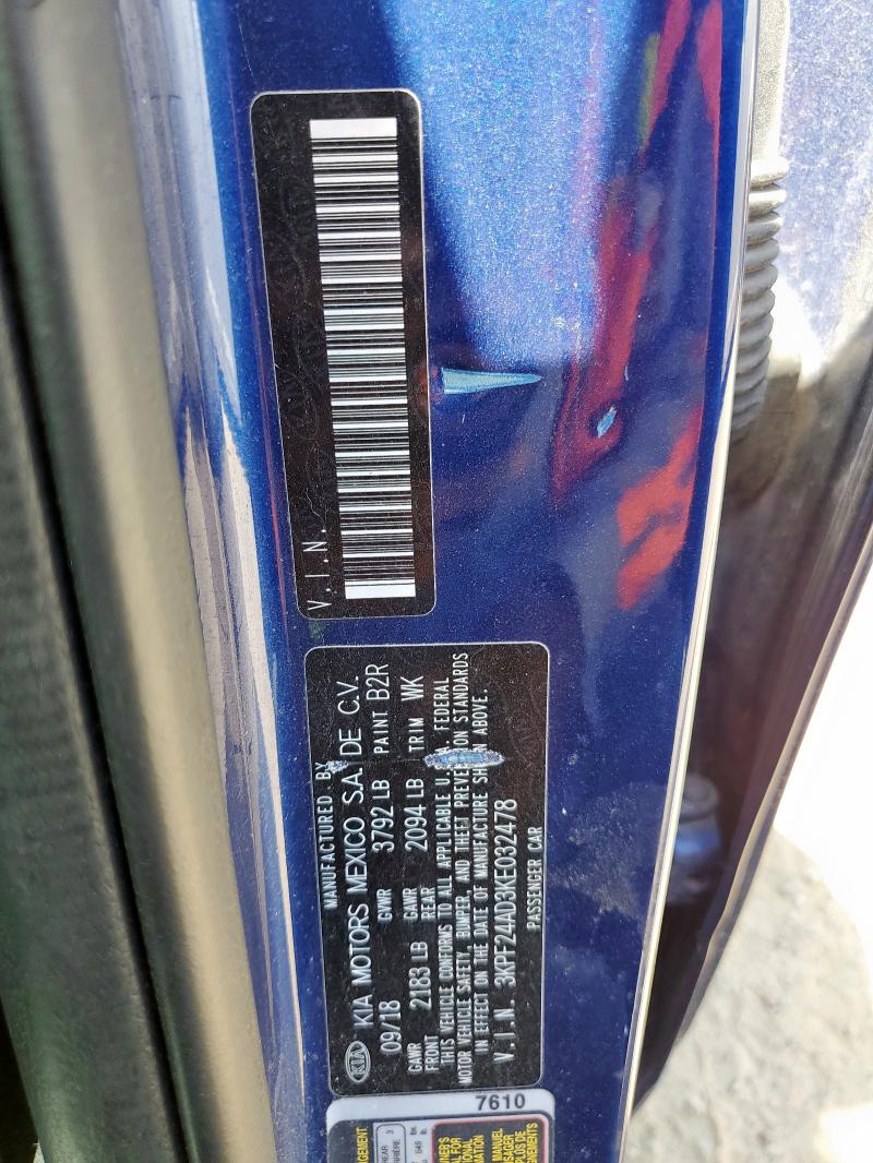 2019 KIA FORTE FE 3KPF24AD3KE032478