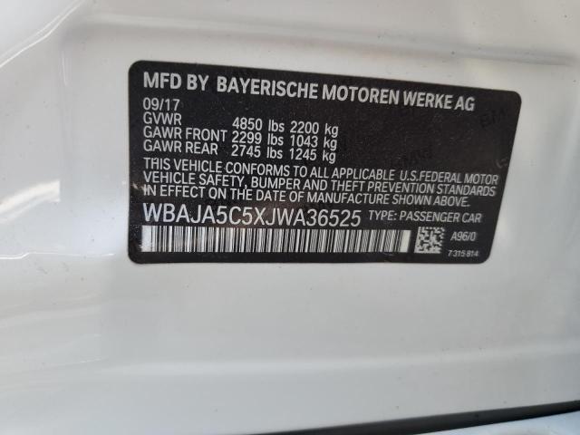 2018 BMW 530 I WBAJA5C5XJWA36525