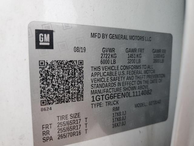 2020 GMC CANYON ALL TERRAIN 1GTG6FEN0L1114082