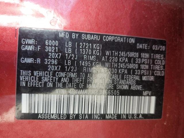 2020 SUBARU ASCENT LIM 4S4WMAJD6L3466505