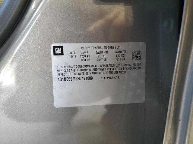 2017 CHEVROLET CRUZE LT 1G1BE5SM2H7171089