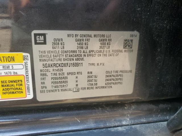 2015 BUICK ENCLAVE 5GAKRCKDXFJ160911
