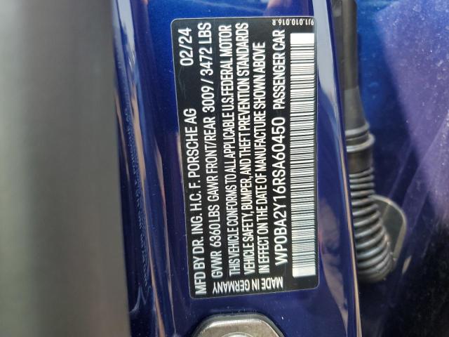 2024 PORSCHE TAYCAN CRO WP0BA2Y16RSA60450