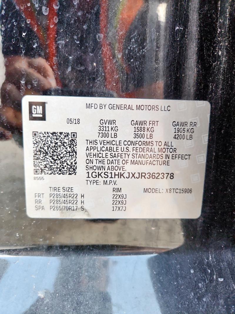 2018 GMC YUKON XL D 1GKS1HKJXJR362378