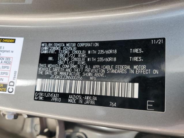 2022 LEXUS NX 350H JTJGKCEZ3N5000356