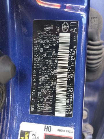 2019 TOYOTA COROLLA L 2T1BURHE0KC158803