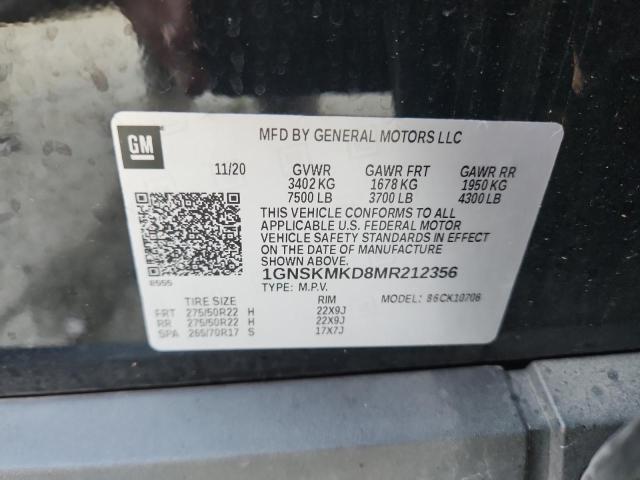 2021 CHEVROLET TAHOE K1500 LS 1GNSKMKD8MR212356