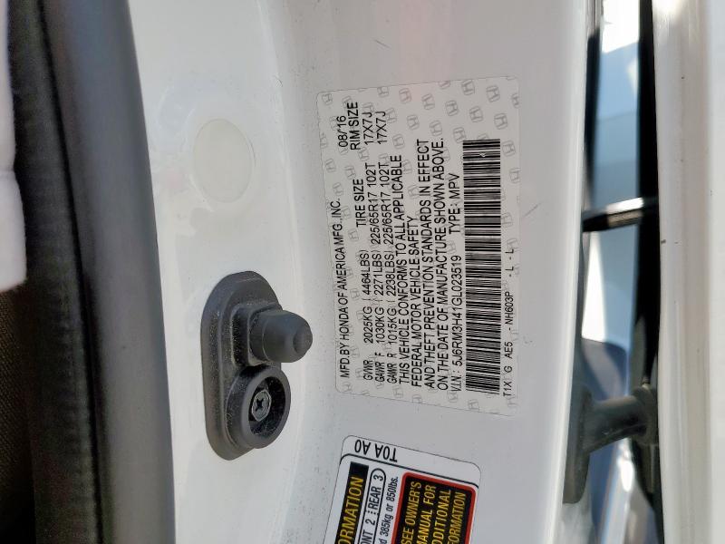 2016 HONDA CR-V SE 5J6RM3H41GL023519