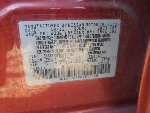 2016 NISSAN SENTRA S - 3N1AB7AP8GY211808