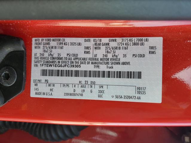 2018 FORD F150 SUPERCREW 1FTEW1EG0JFC39305