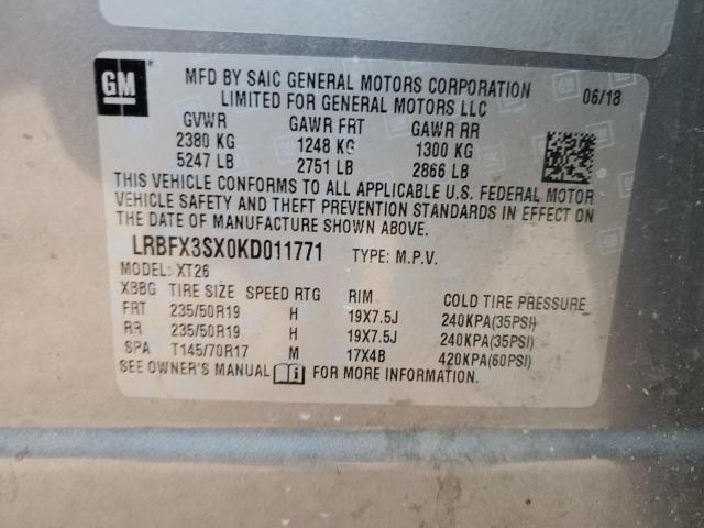 2019 BUICK ENVISION P - LRBFX3SX0KD011771