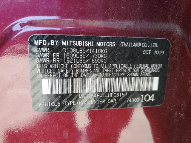 2020 MITSUBISHI MIRAGE G4 ML32F4FJ1LHF03157