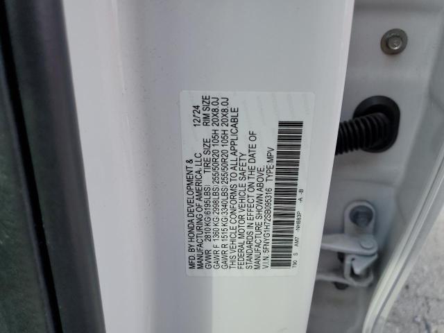2025 HONDA PILOT TOUR 5FNYG1H72SB095316